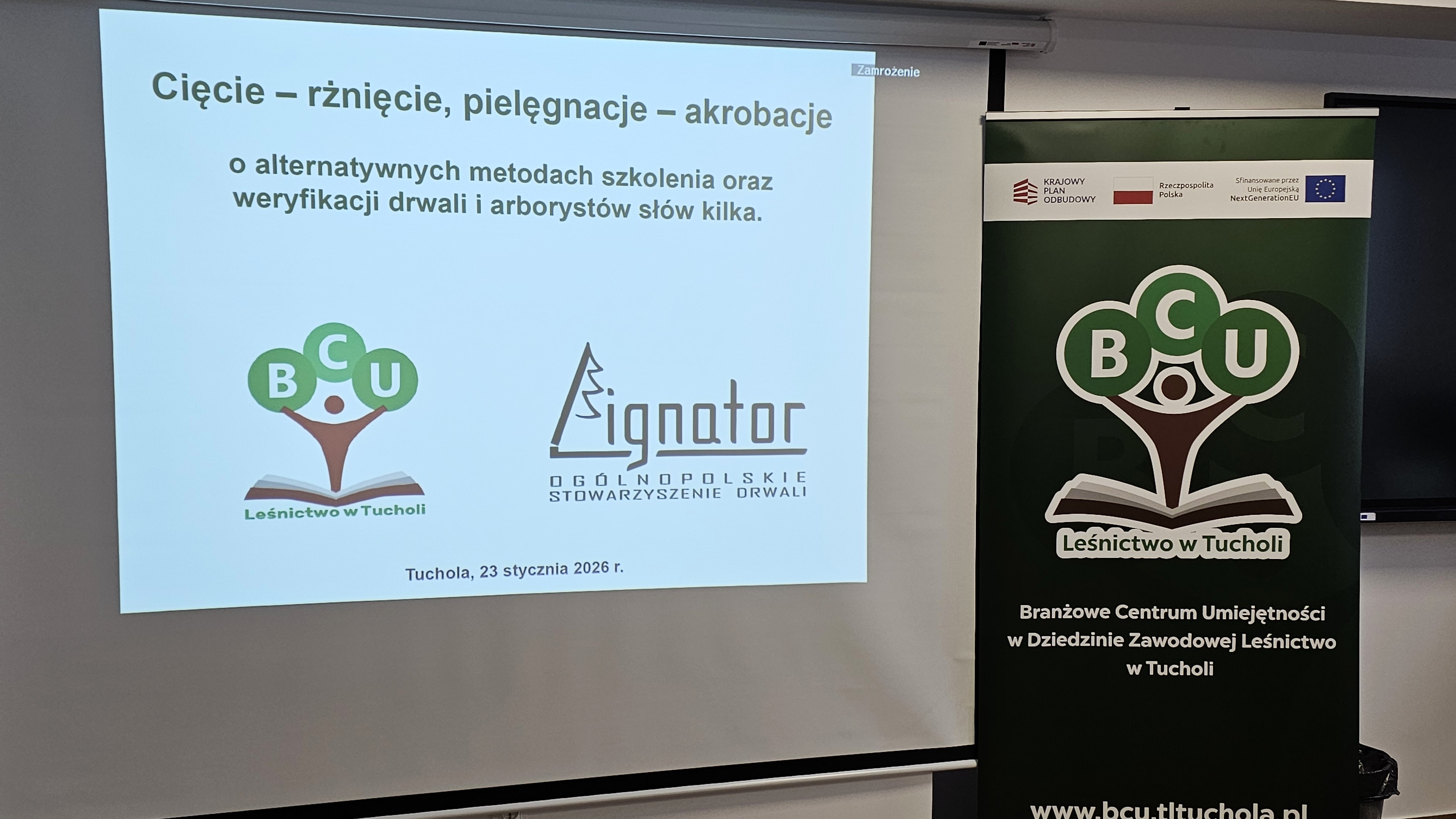 „Cięcie – rżnięcie, pielęgnacje – akrobacje” O alternatywnych metodach szkolenia i metodach weryfikacji drwali i arborystów – relacja z konferencji w BCU Tuchola, 23 stycznia 2026
